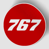Thumbnail for 767 Flat Text Red Designed Stickers