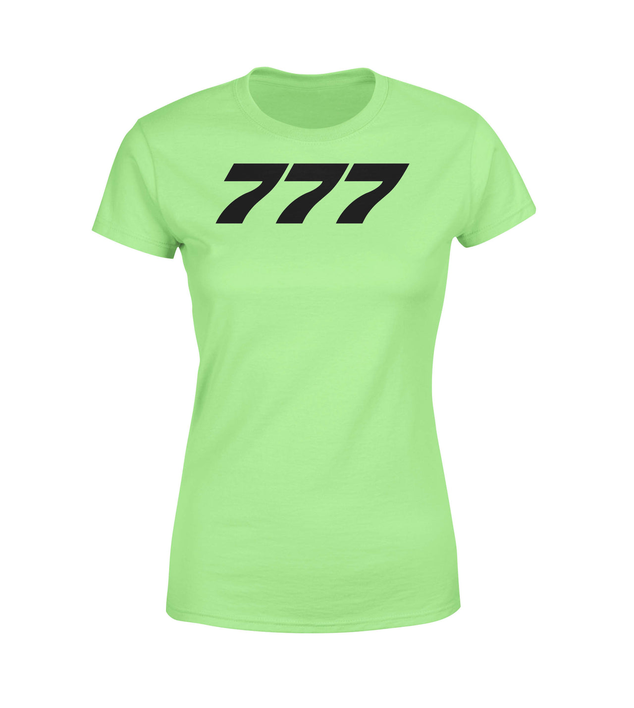 777 Flat Text Designed Women T-Shirts