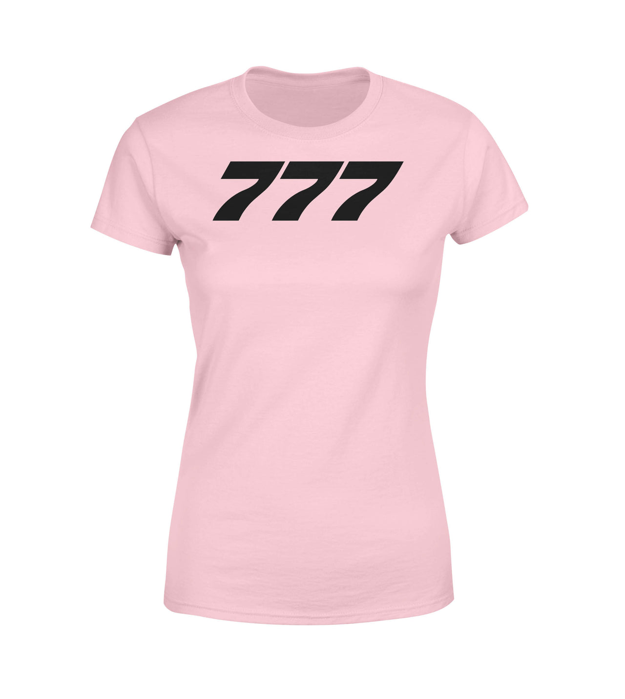 777 Flat Text Designed Women T-Shirts