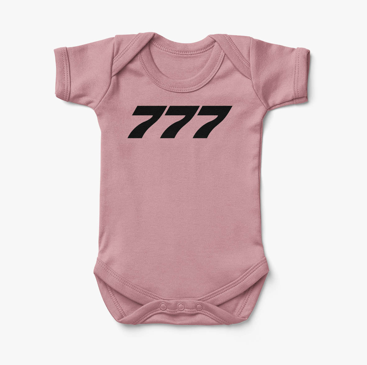 777 Flat Text Designed Baby Bodysuits