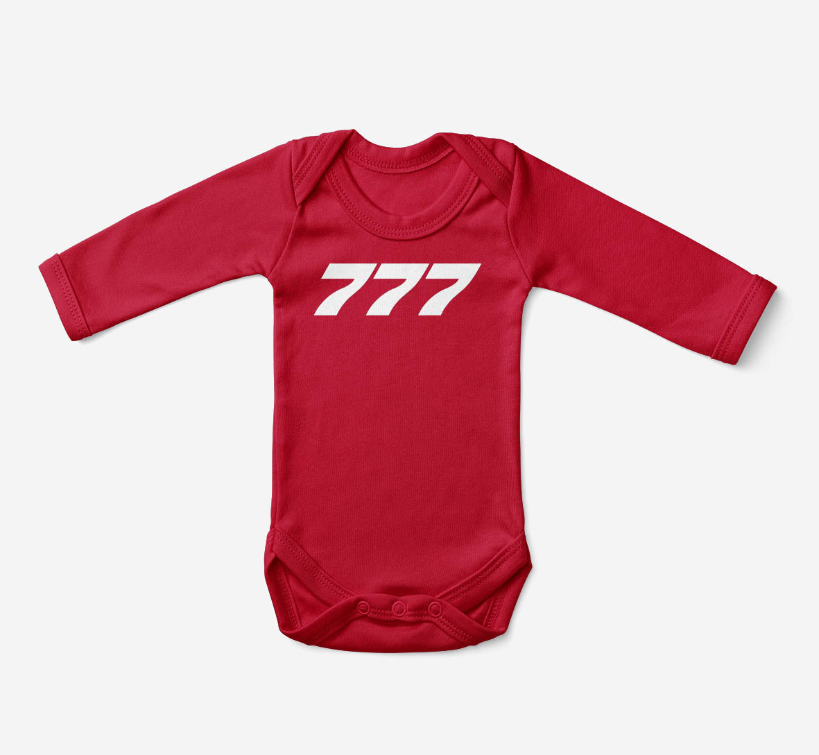 777 Flat Text Designed Baby Bodysuits