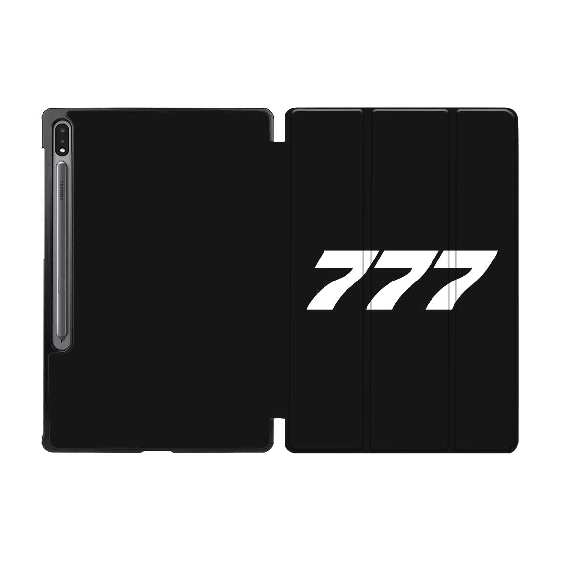 777 Flat Text Designed Samsung Tablet Cases