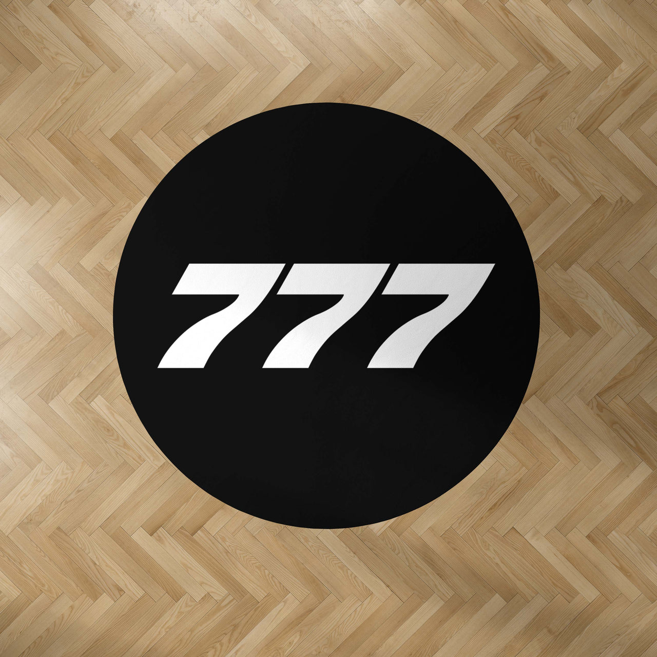 777 Flat Text Designed Carpet & Floor Mats (Round)