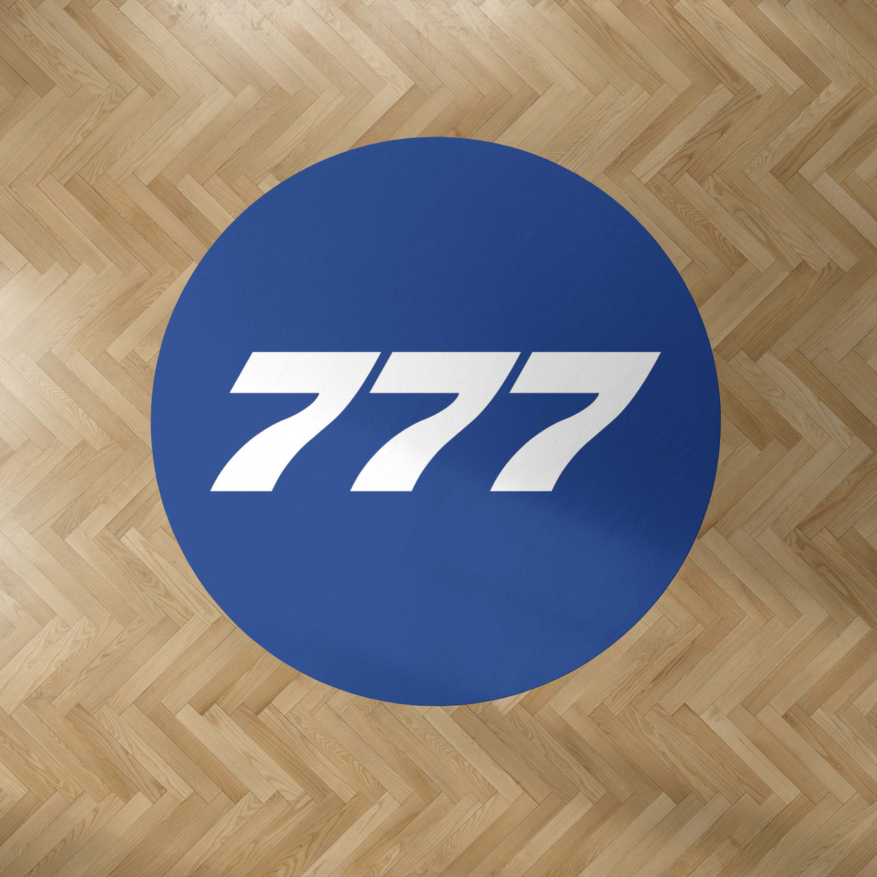 777 Flat Text Designed Carpet & Floor Mats (Round)