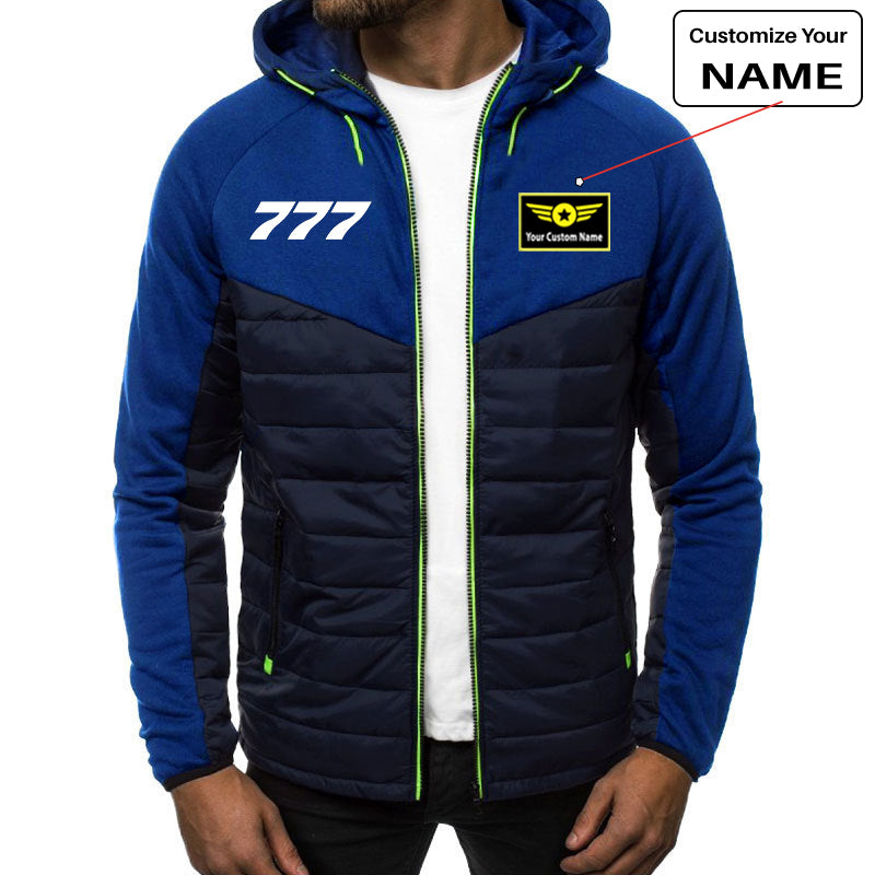 777 Flat Text Designed Sportive Jackets