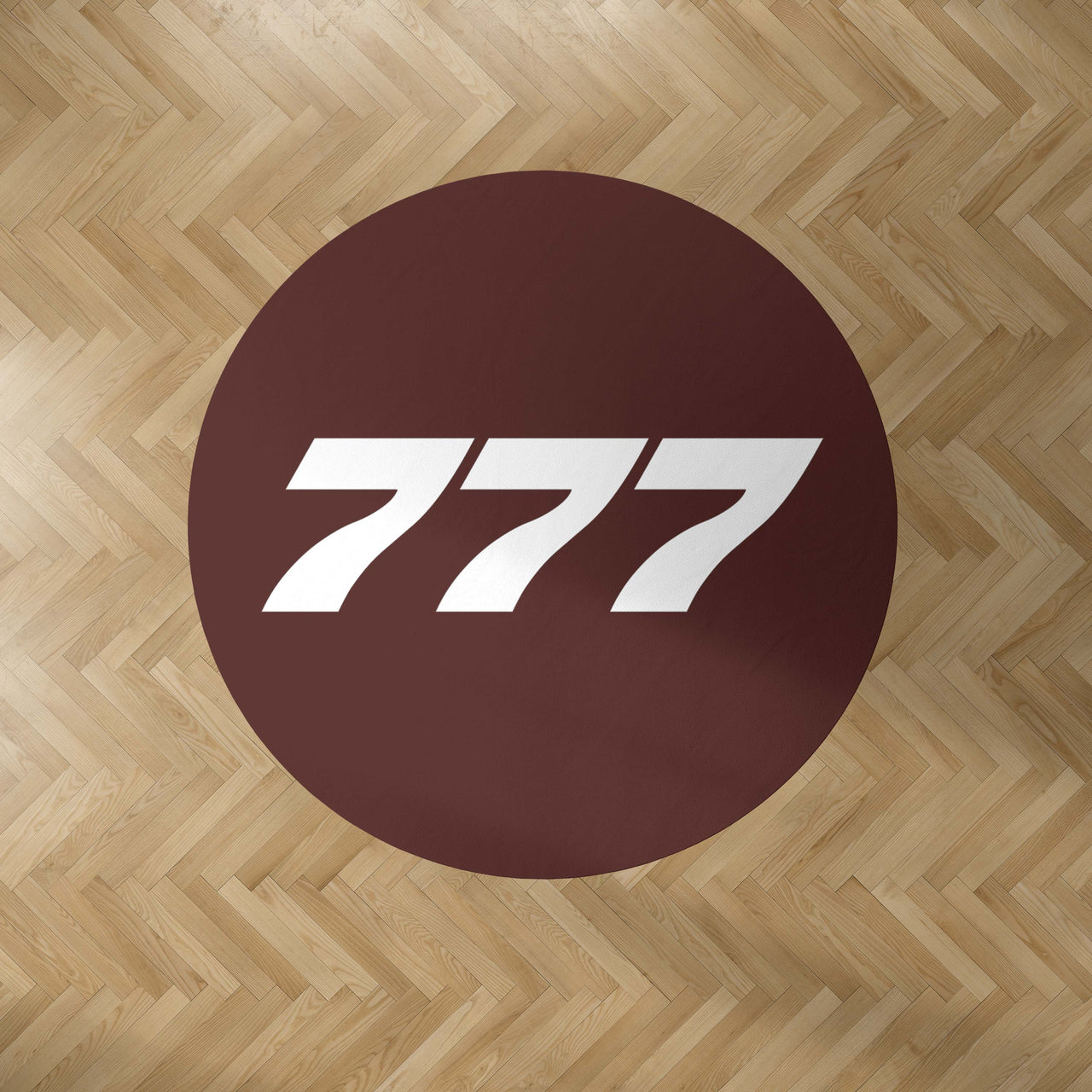777 Flat Text Designed Carpet & Floor Mats (Round)