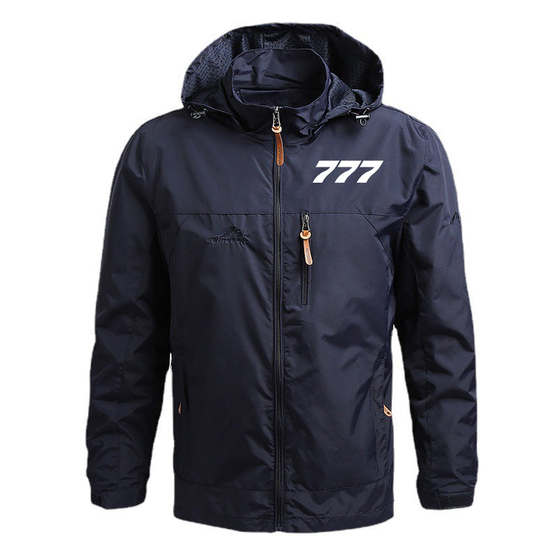 777 Flat Text Designed Thin Stylish Jackets