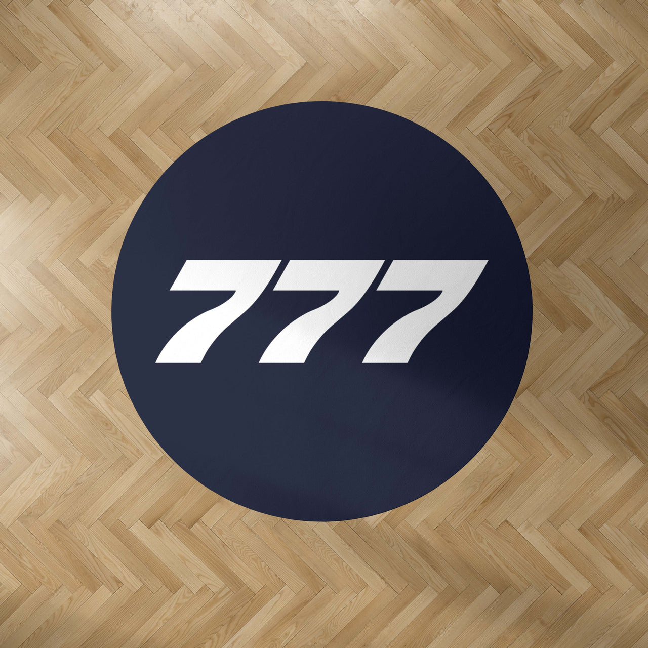 777 Flat Text Designed Carpet & Floor Mats (Round)