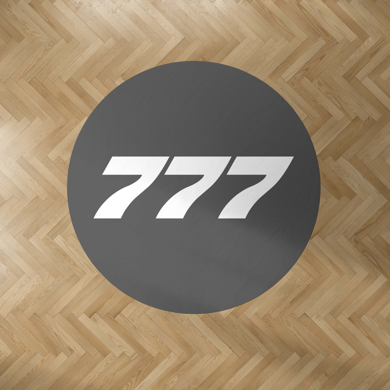 777 Flat Text Designed Carpet & Floor Mats (Round)