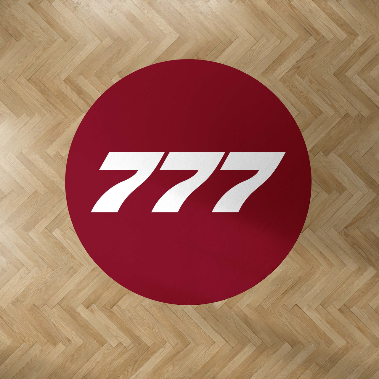 777 Flat Text Designed Carpet & Floor Mats (Round)