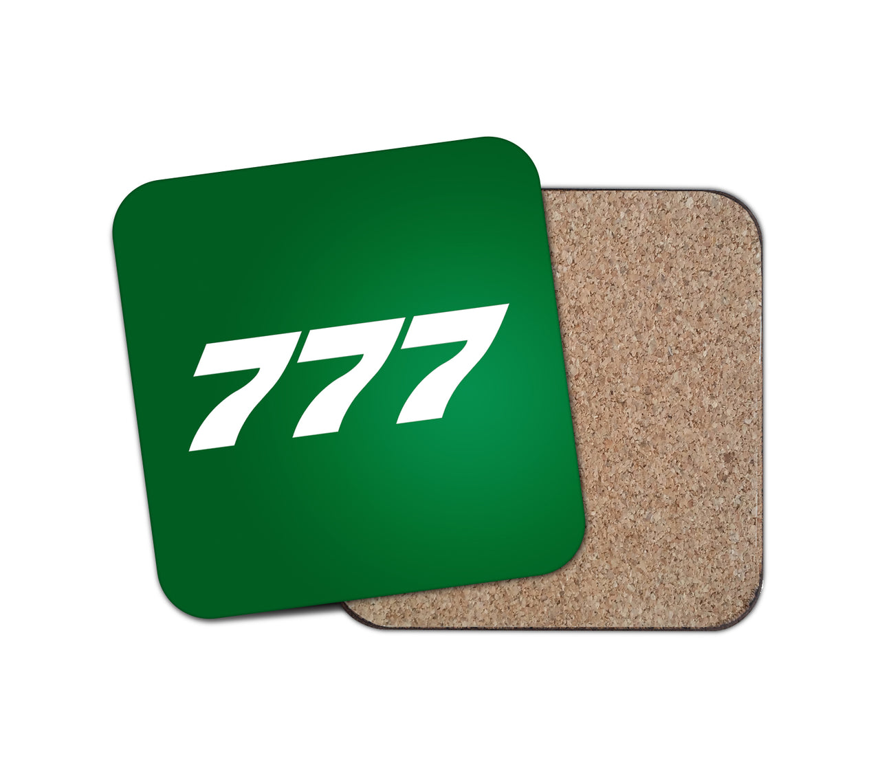 777 Flat Text Designed Coasters