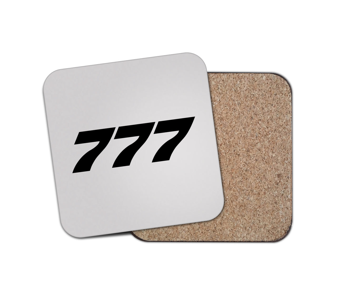 777 Flat Text Designed Coasters