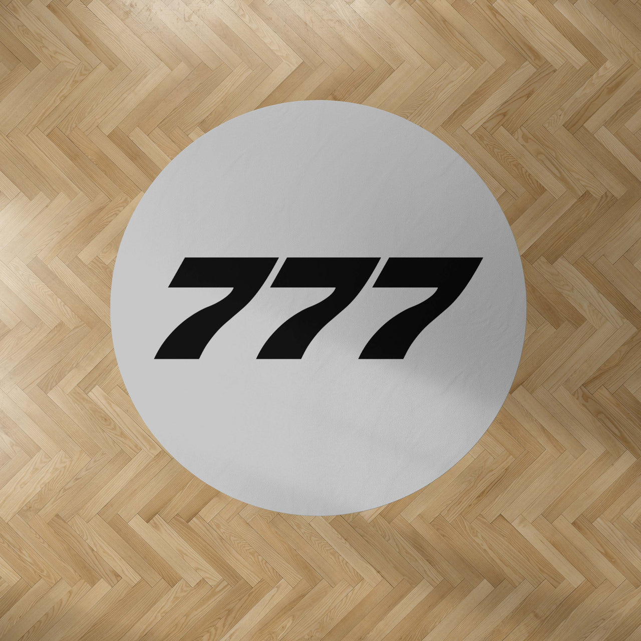 777 Flat Text Designed Carpet & Floor Mats (Round)