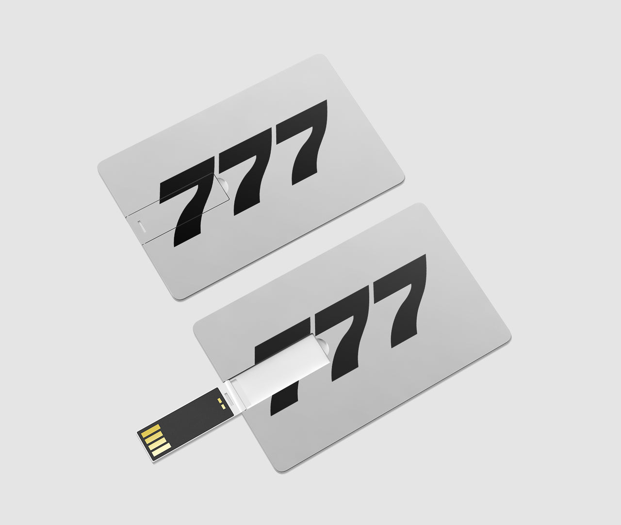 777 Flat Text Designed USB Cards