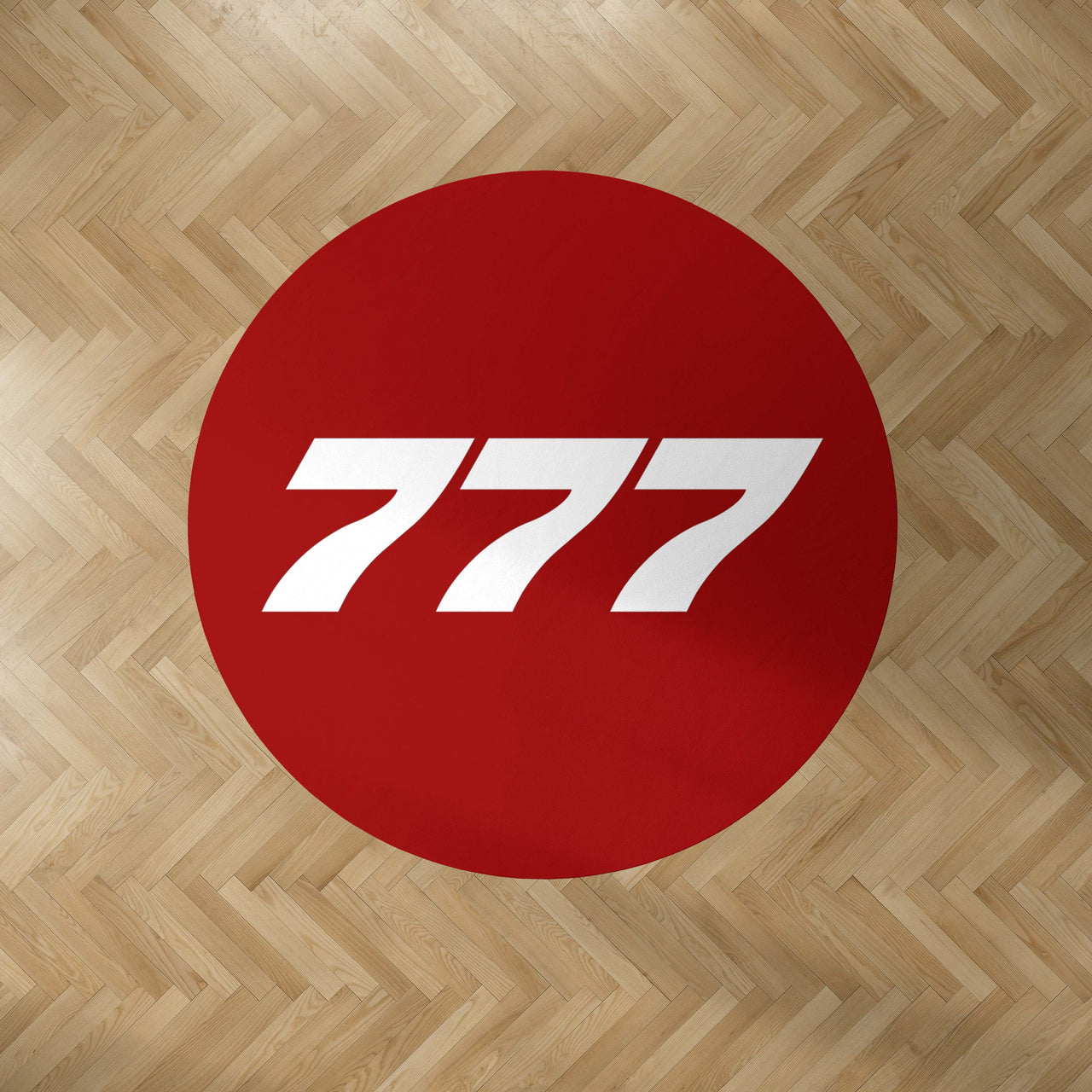 777 Flat Text Designed Carpet & Floor Mats (Round)