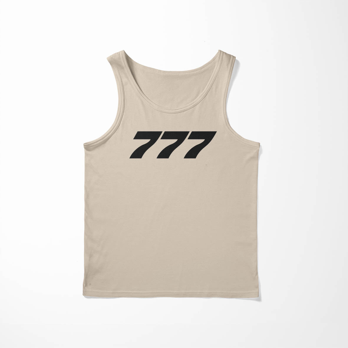 777 Flat Text Designed Tank Tops