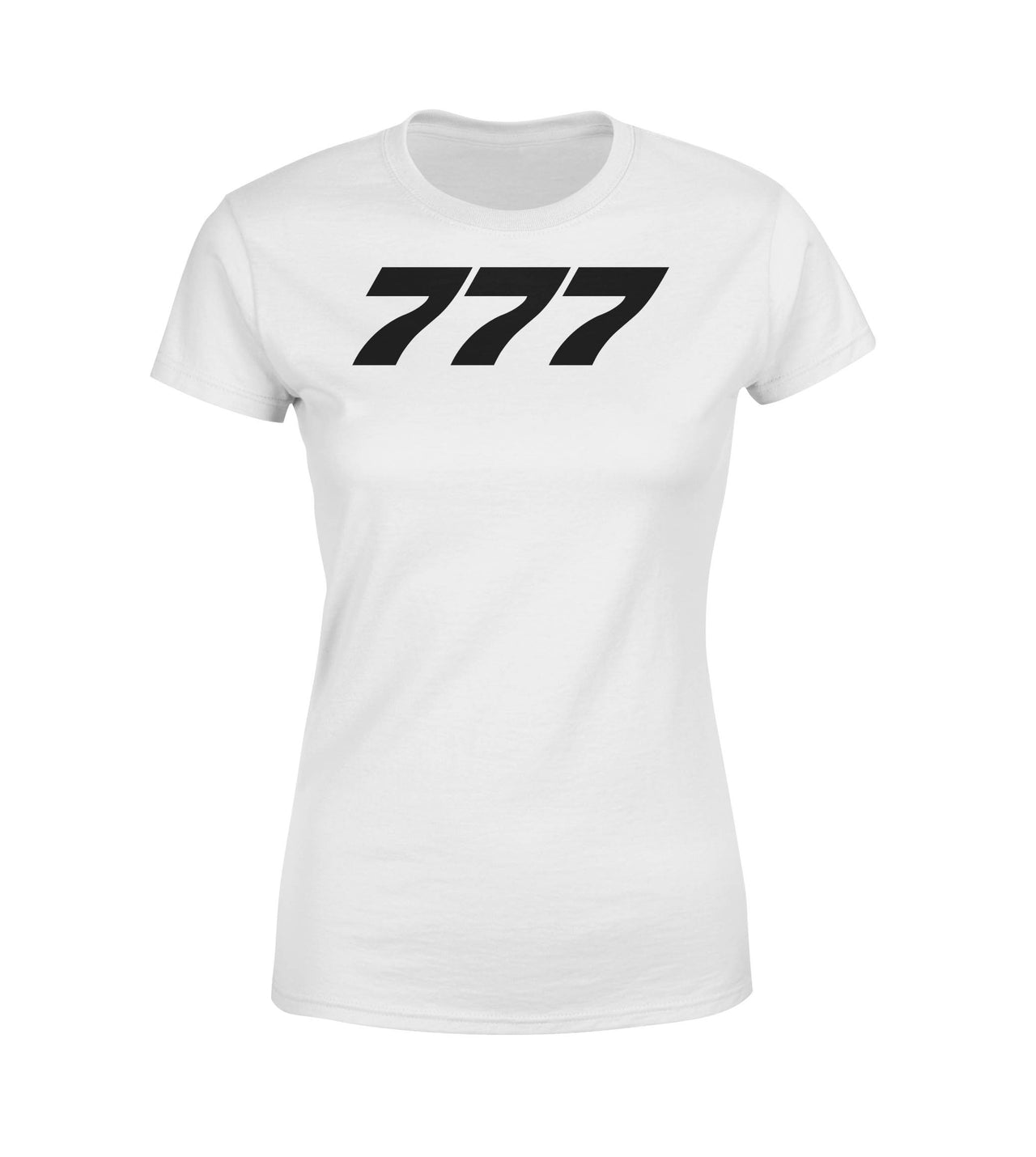 777 Flat Text Designed Women T-Shirts