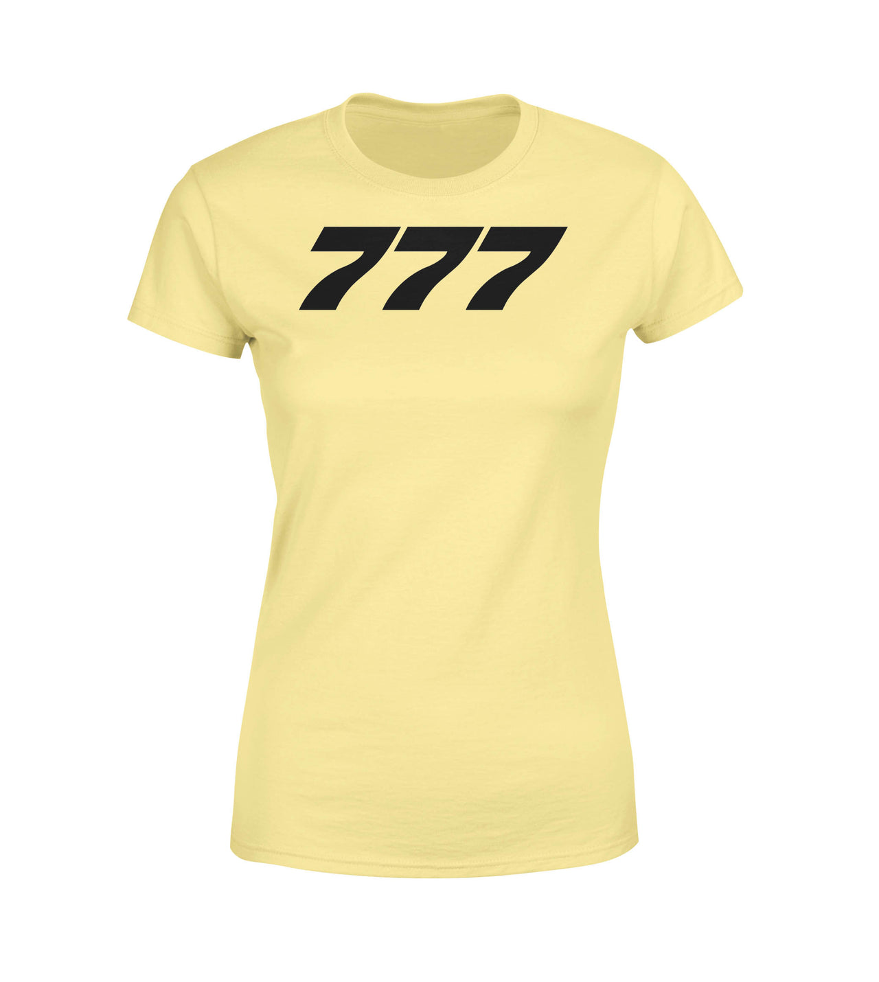 777 Flat Text Designed Women T-Shirts