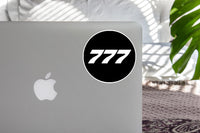 Thumbnail for 777 Flat Text Black Designed Stickers