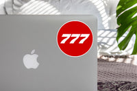 Thumbnail for 777 Flat Text Red Designed Stickers
