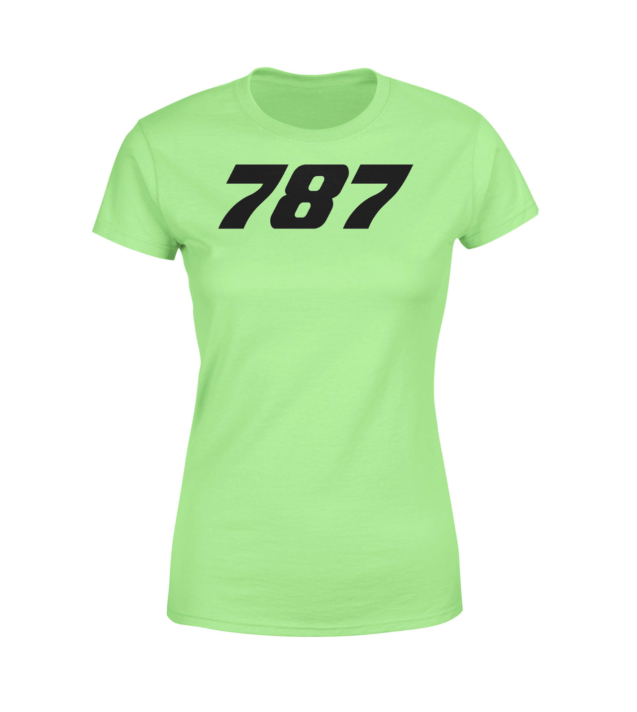 787 Flat Text Designed Women T-Shirts