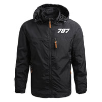 Thumbnail for 787 Flat Text Designed Thin Stylish Jackets
