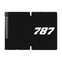 Thumbnail for 787 Flat Text Designed Samsung Tablet Cases