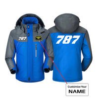 Thumbnail for 787 Flat Text Designed Thick Winter Jackets