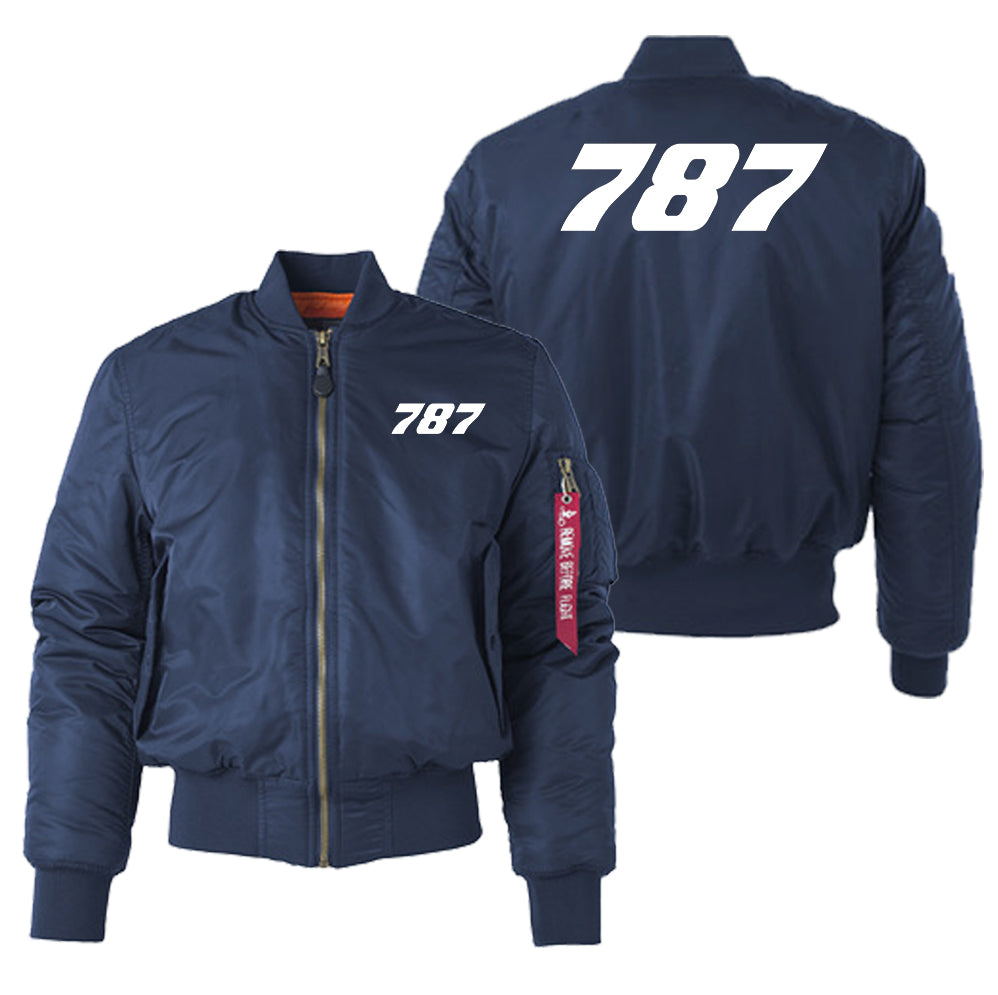 787 Flat Text Designed "Women" Bomber Jackets