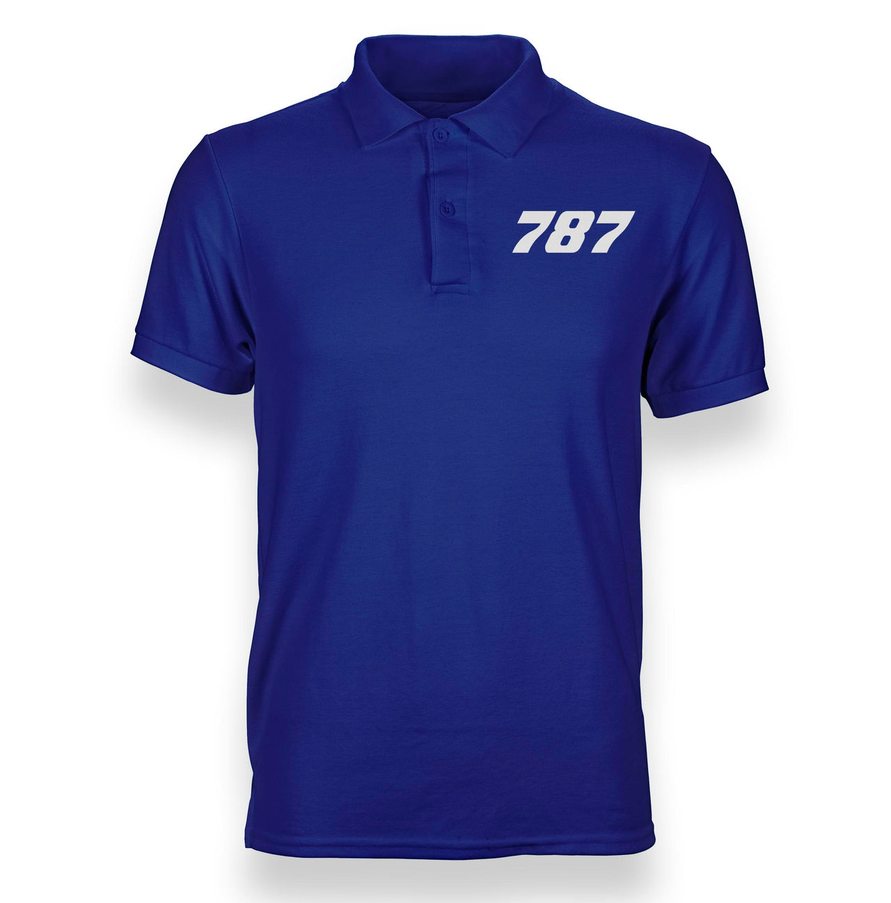 Boeing 787 Flat Text Designed Polo T-Shirts
