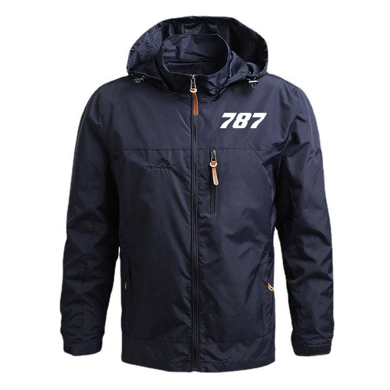 787 Flat Text Designed Thin Stylish Jackets