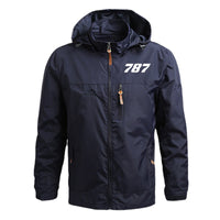 Thumbnail for 787 Flat Text Designed Thin Stylish Jackets
