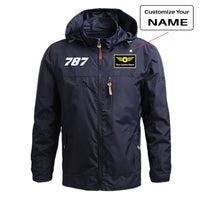 Thumbnail for 787 Flat Text Designed Thin Stylish Jackets
