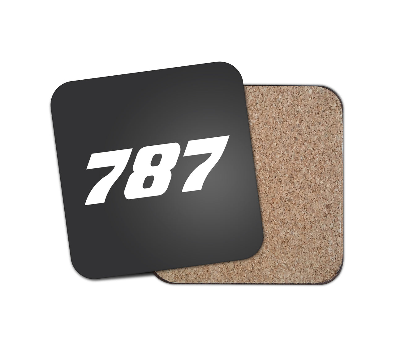 787 Flat Text Designed Coasters