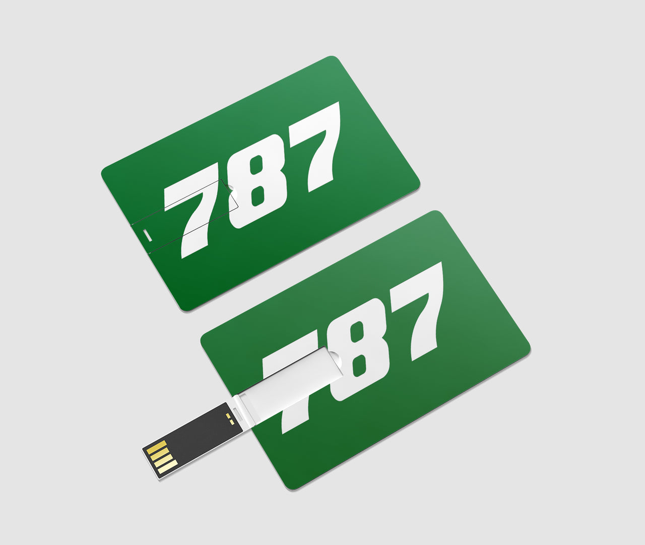 787 Flat Text Designed USB Cards