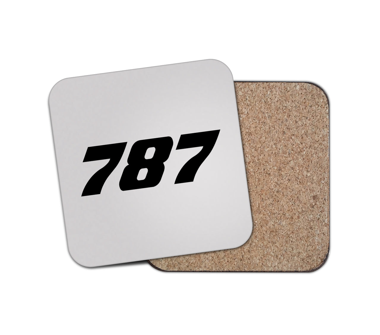 787 Flat Text Designed Coasters