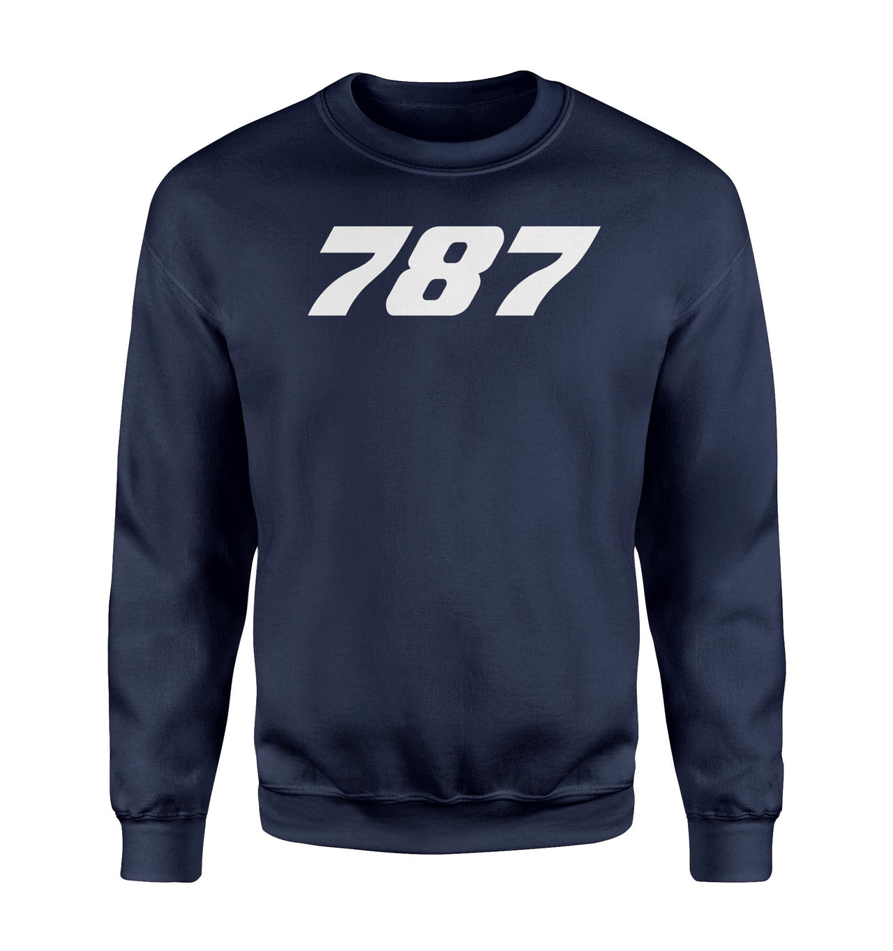 787 Flat Text Designed Sweatshirts