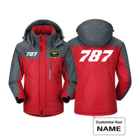 Thumbnail for 787 Flat Text Designed Thick Winter Jackets