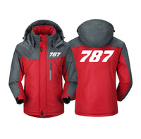 Thumbnail for 787 Flat Text Designed Thick Winter Jackets