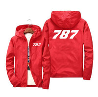 Thumbnail for 787 Flat Text Designed Windbreaker Jackets