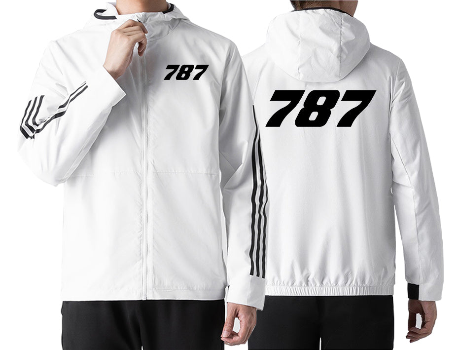 787 Flat Text Designed Sport Style Jackets