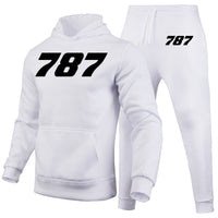 Thumbnail for 787 Flat Text Designed Hoodies & Sweatpants Set
