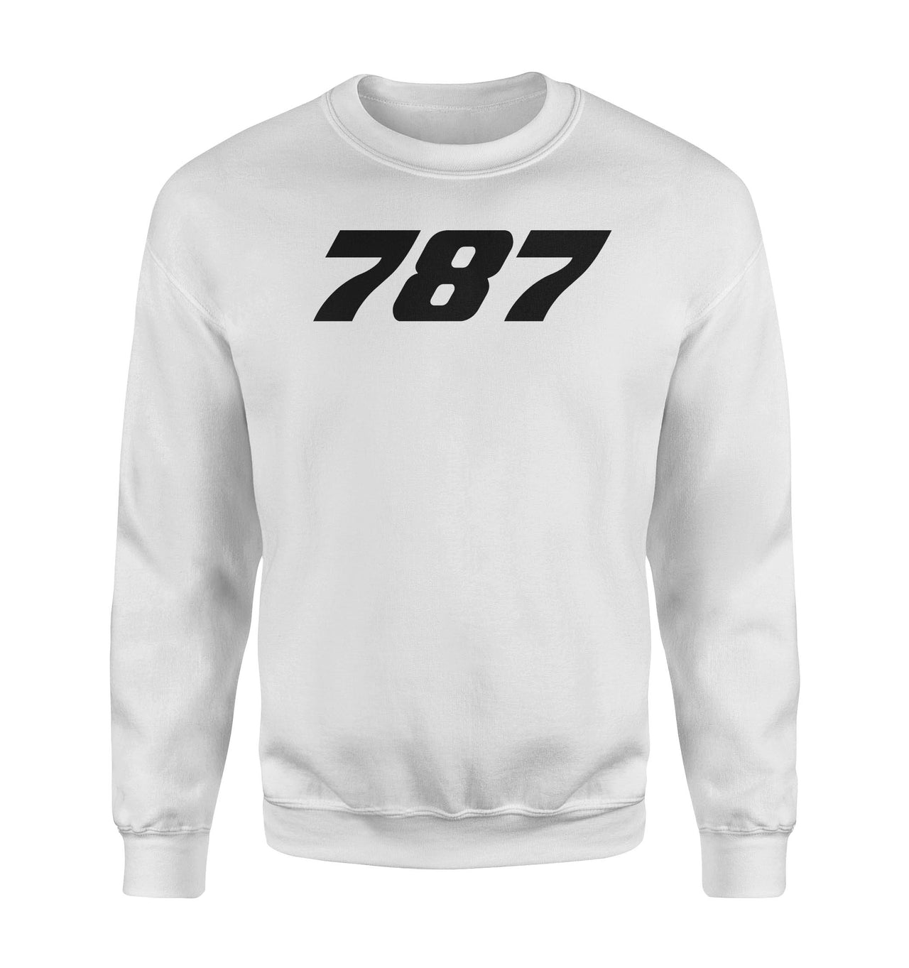 787 Flat Text Designed Sweatshirts