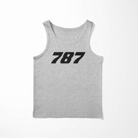 Thumbnail for 787 Flat Text Designed Tank Tops