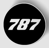 Thumbnail for 787 Flat Text Black Designed Stickers