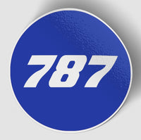 Thumbnail for 787 Flat Text Blue Designed Stickers