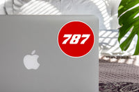 Thumbnail for 787 Flat Text Red Designed Stickers