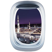 Thumbnail for Airplane Window & Masjidal-Madinah Printed Wall Window Stickers