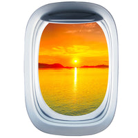 Thumbnail for Airplane Window &  Sunrise Printed Wall Window Stickers