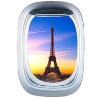 Thumbnail for Airplane Window & The Eiffel Tower Printed Wall Window Stickers